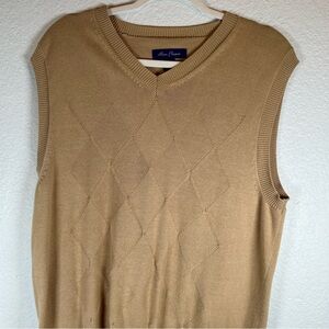 Allan Fusser Men’s Medium vest tan golf casual NWOT